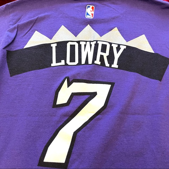 ADIDAS Purple Tee Shirt - RAPTORS LOWRY #7 - Adult Small - Picture 8 of 8